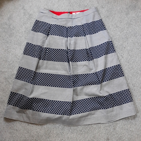 Boden Navy Striped Skirt size 8 - Picture 1 of 4